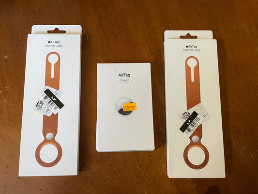 Apple Air Tags and 2 Leather Air Tag Holders